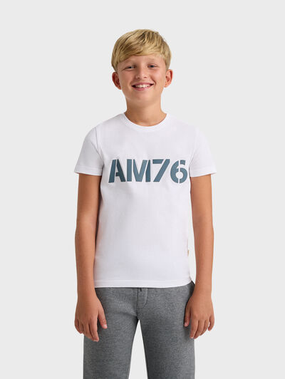 CAMISETA AM KIDS BLANCO